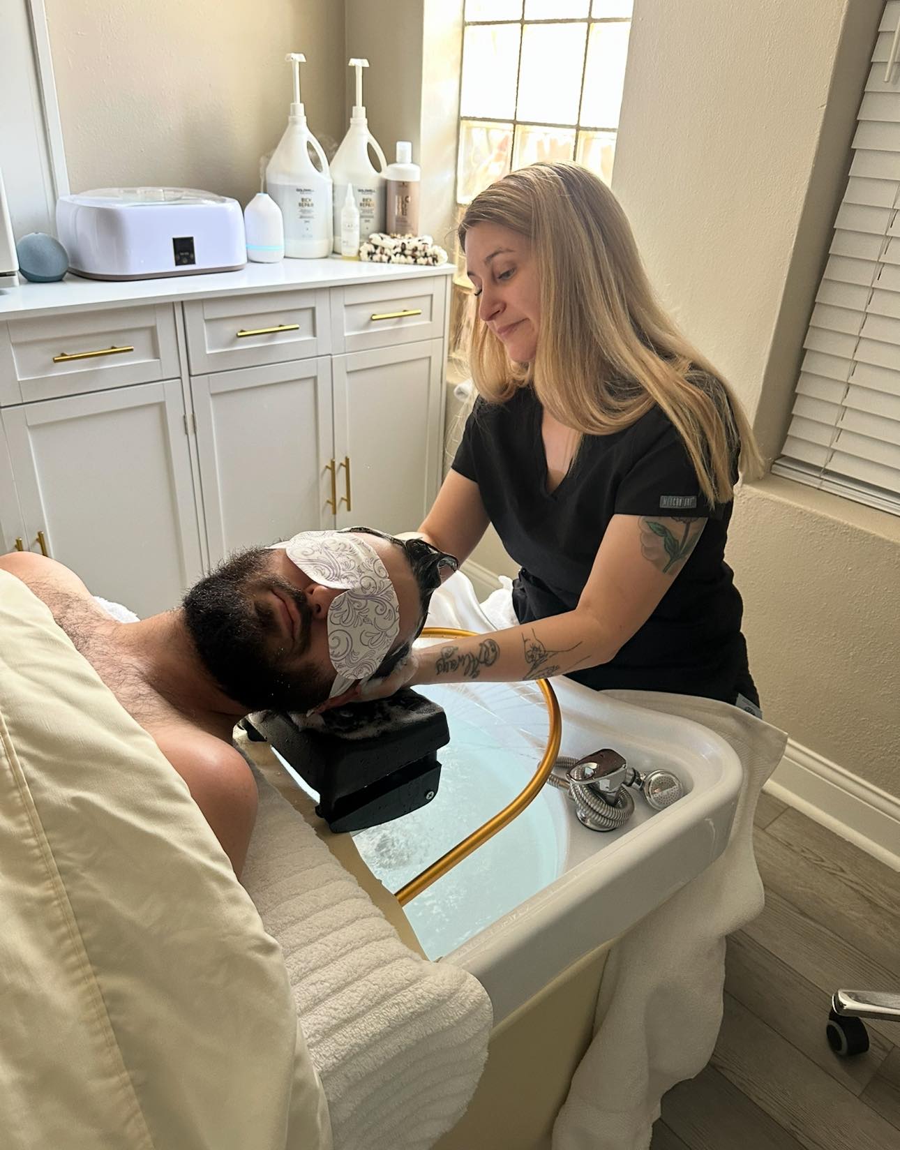 A scalp-care service at ARock Beauty and Wellness